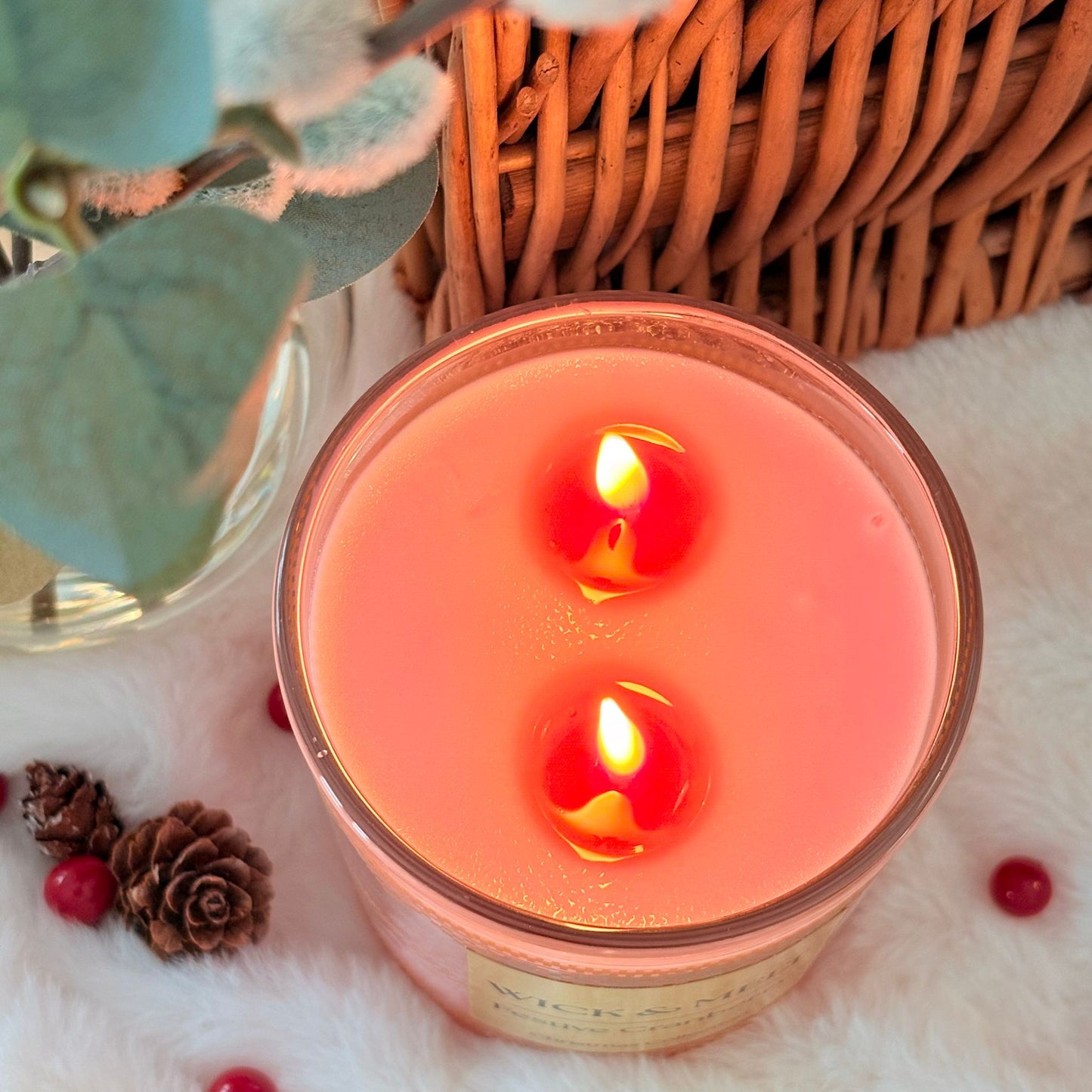 Festive Cranberry Candle
