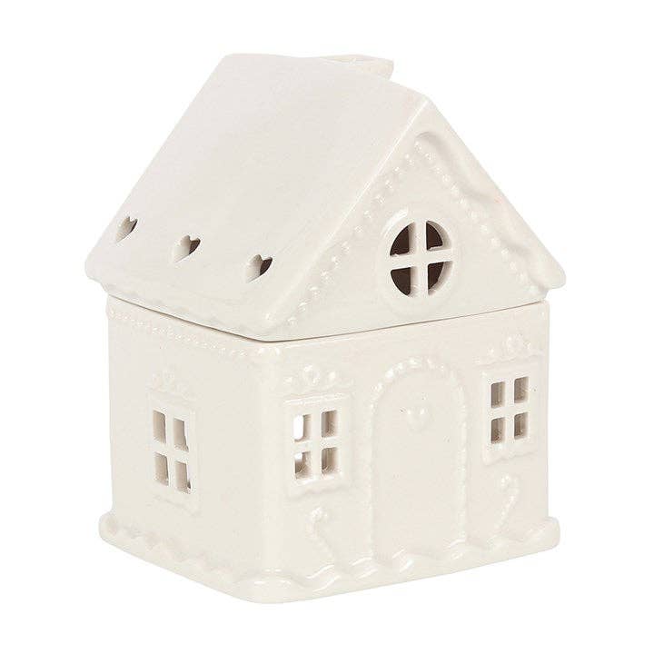 White Christmas Gingerbread House Wax Burner