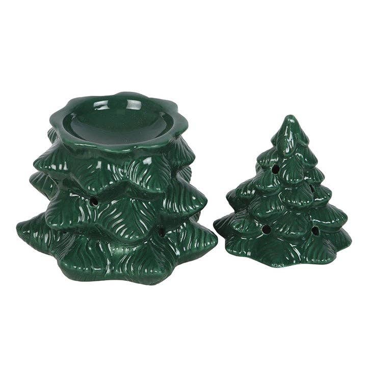 Green Winter Fir Tree Wax Burner