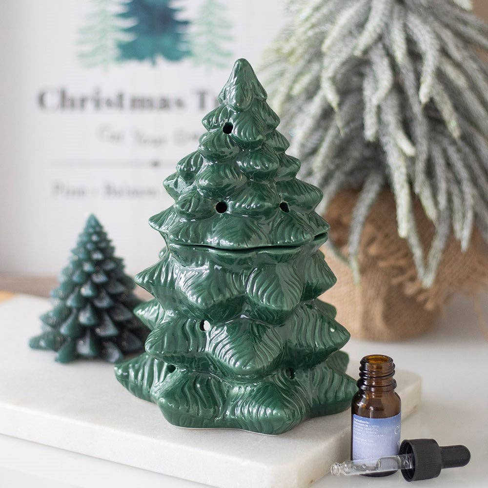 Green Winter Fir Tree Wax Burner