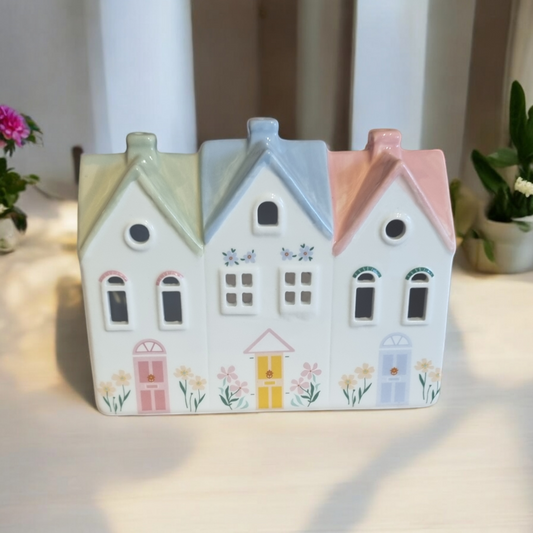 Pastel House Tea Light Holder