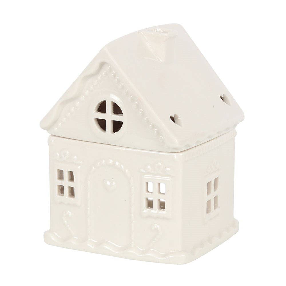 White Christmas Gingerbread House Wax Burner