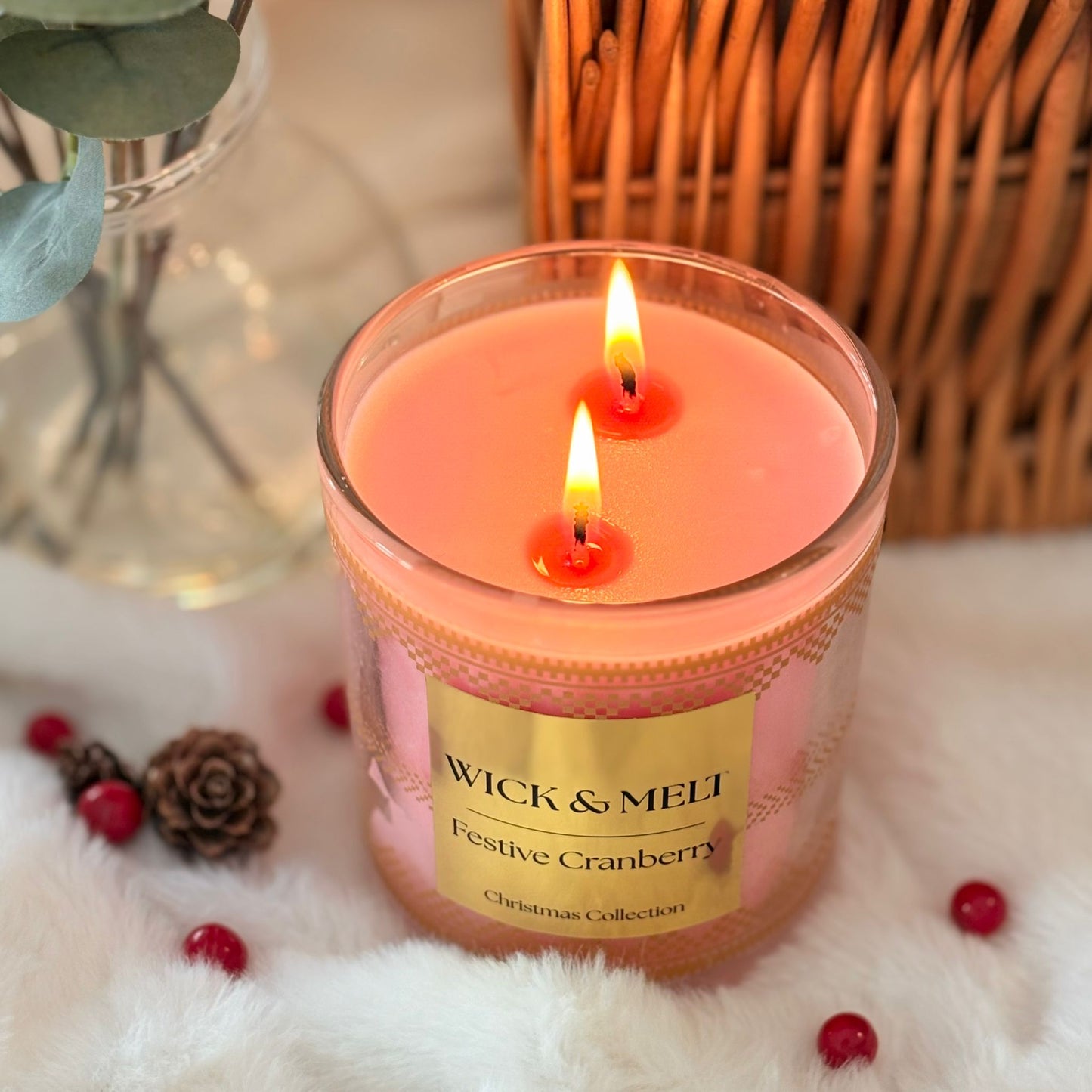 Festive Cranberry Candle