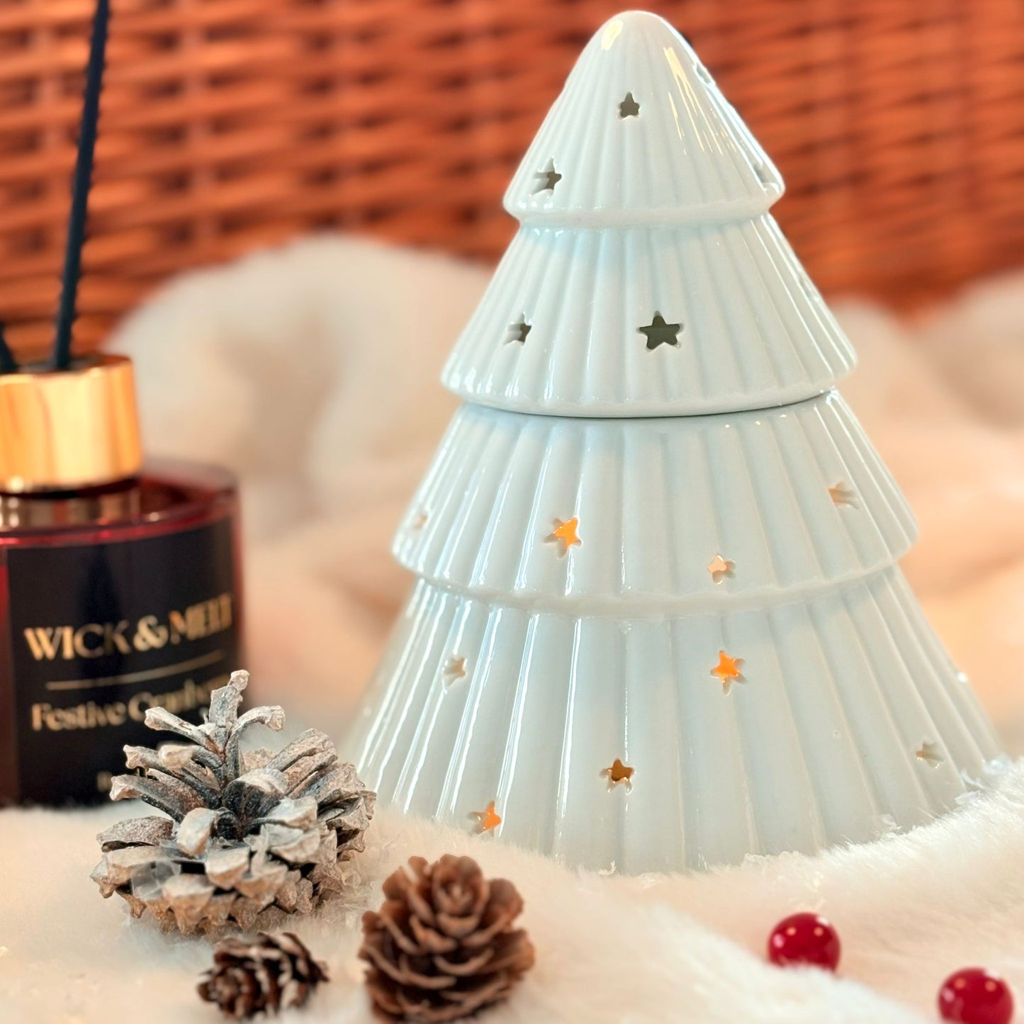 White Christmas Tree Burner