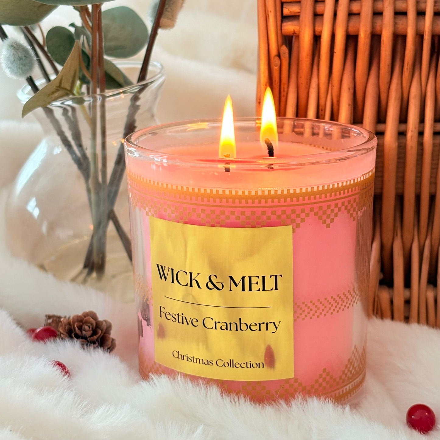 Festive Cranberry Candle